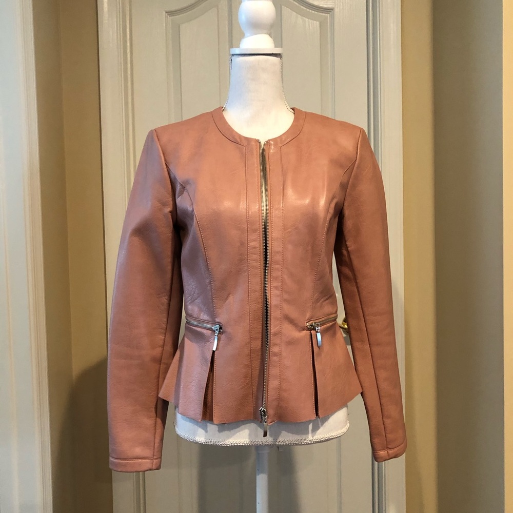 INC Faux Leather Moto Jacket